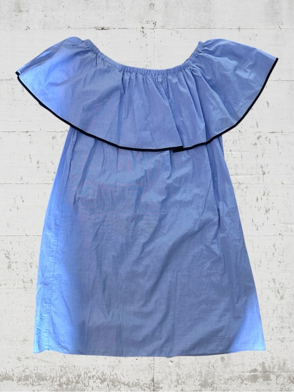 J. CREW OFF SHOULDER RUFFLE DRESS MEDIUM - Picture 2 of 8